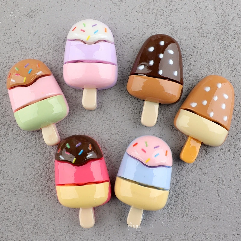 10pcs New Chocolate Lollipop Ice Cream Flat Back Resin Cabochons Scrapbook Diy Party Hairpin Accessories Resins Decorate Crafts