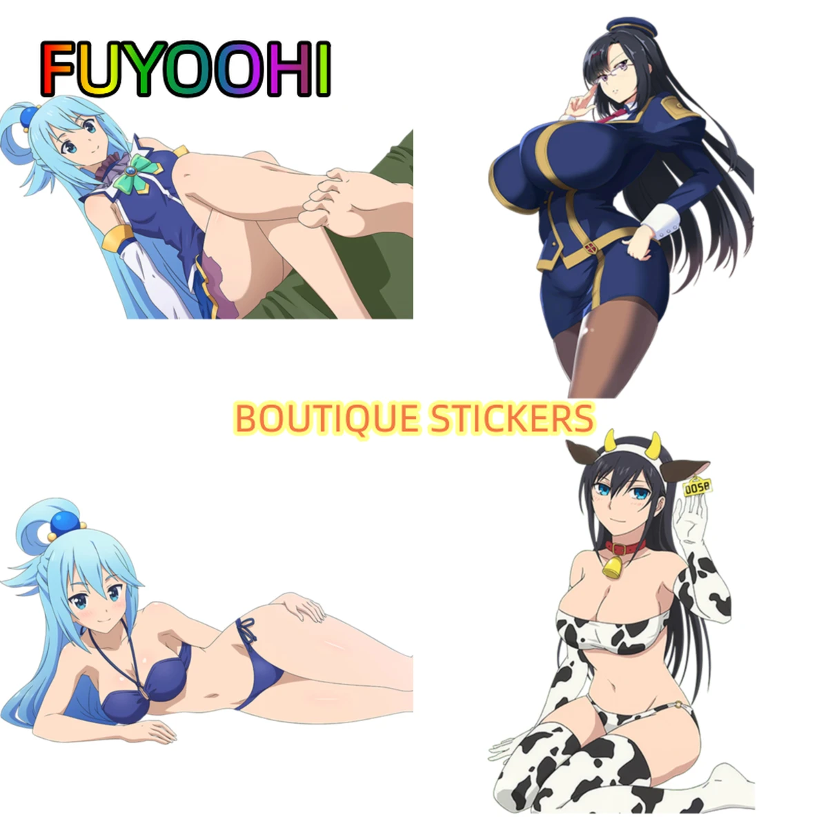 

FUYOOHI Car Sticker Funny Sexy Girl Kono Subarashii Sekai Ni Shukufuku Wo! Anime JDM Vinyl Decal Car Styling Decorative PVC