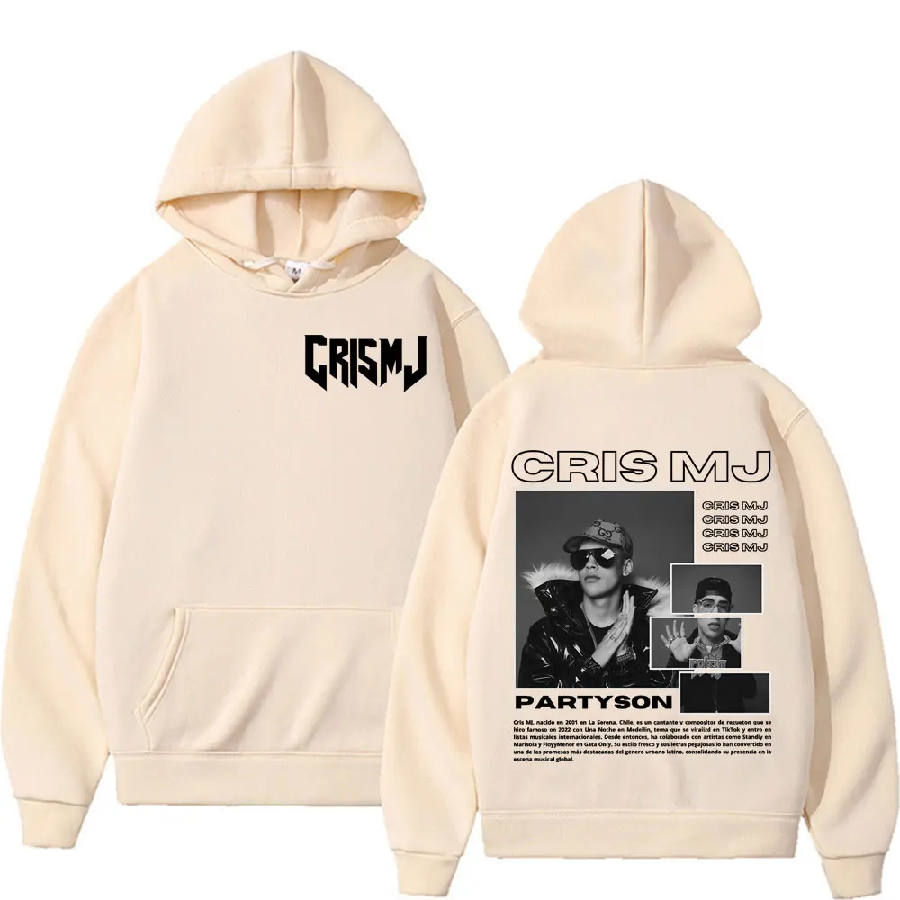 Rapper Cris Mj Tour 2025 Merch Felpe con cappuccio Uomo Donna Harajuku Moda High Street Felpa con cappuccio Top Felpe oversize Hip Hop Vendita calda