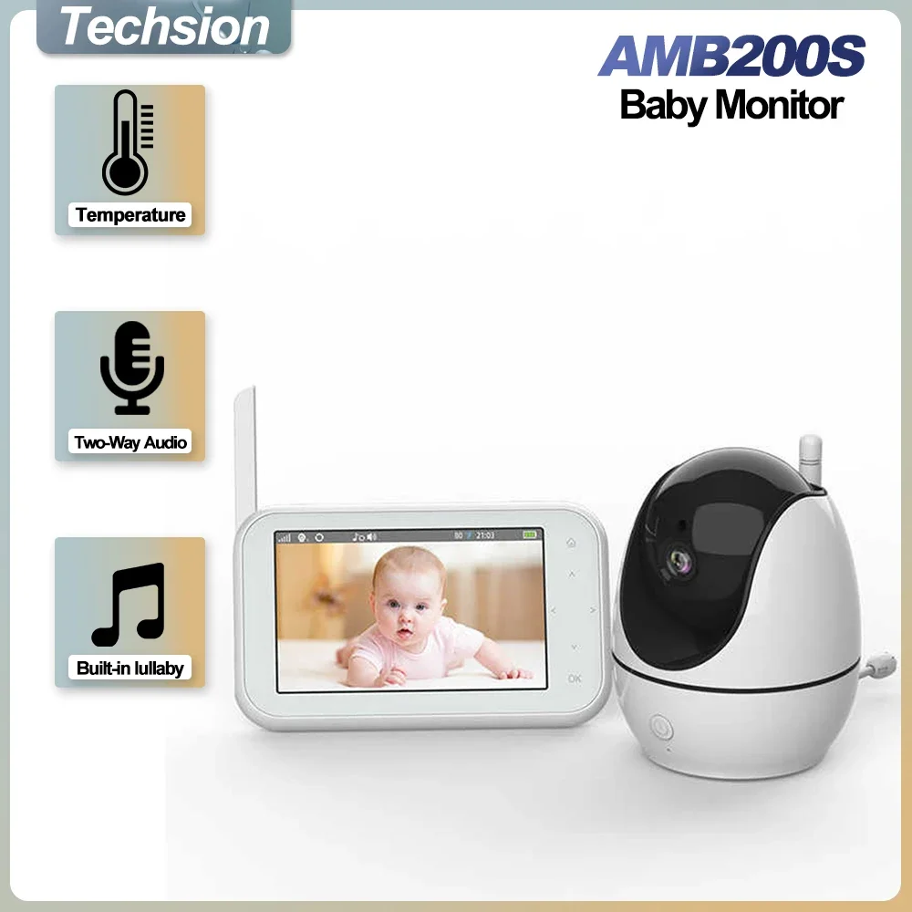

Wireless LCD Audio Video Baby Monitor Radio Nanny Music Intercom IR 24h Portable Baby Cam Baby Walkie Talkie Babysitter ABM200S