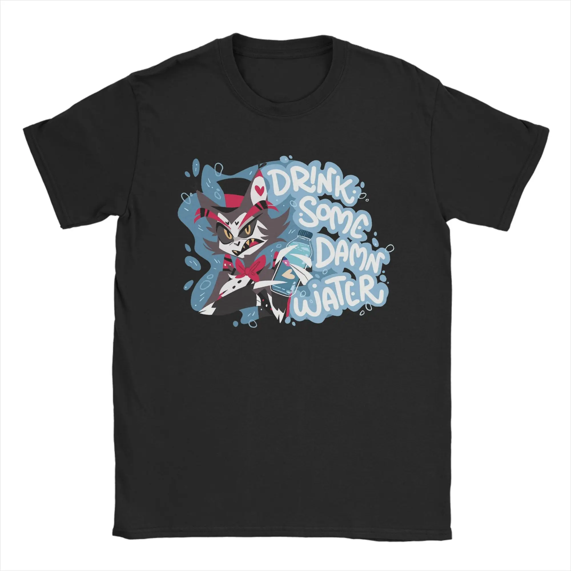 الرجال تي شيرت قشر البقاء ترطيب Hazbins أنيمي الفنادق تي شيرت الهيب هوب الصيف تي شيرت الشارع الشهير مخصص لتقوم بها بنفسك بلايز حجم كبير