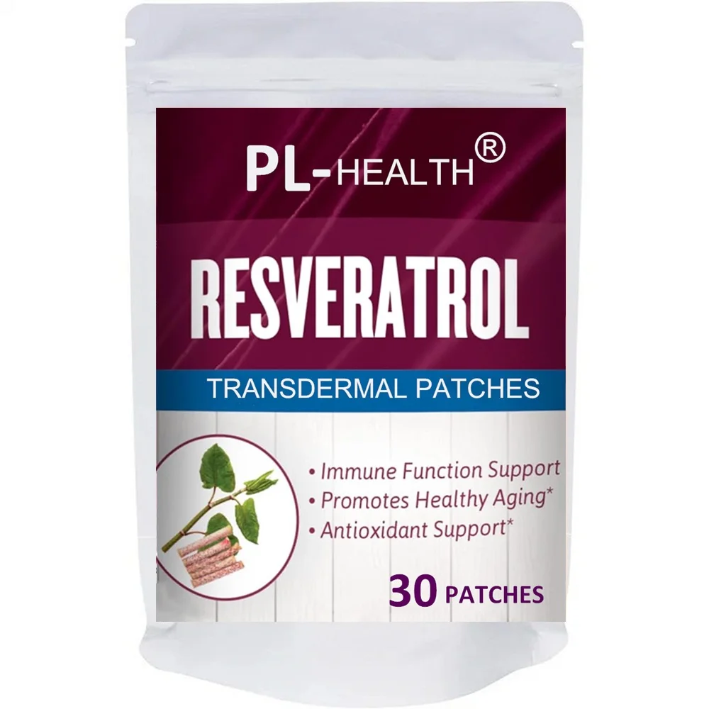 

Resveratrol Transdermal Patches for Healthy Aging & Immune Health - 30 Patches One Month Supply