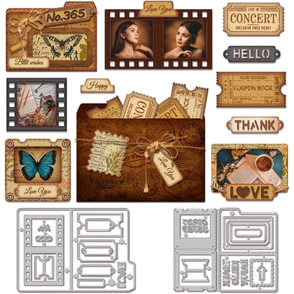 Schneideformen aus Kohlenstoffstahl, Schablonen, dekorative Prägeschablonen für Papierkarten, Vorlage für DIY-Scrapbooking, Kunsthandwerk, Ordner