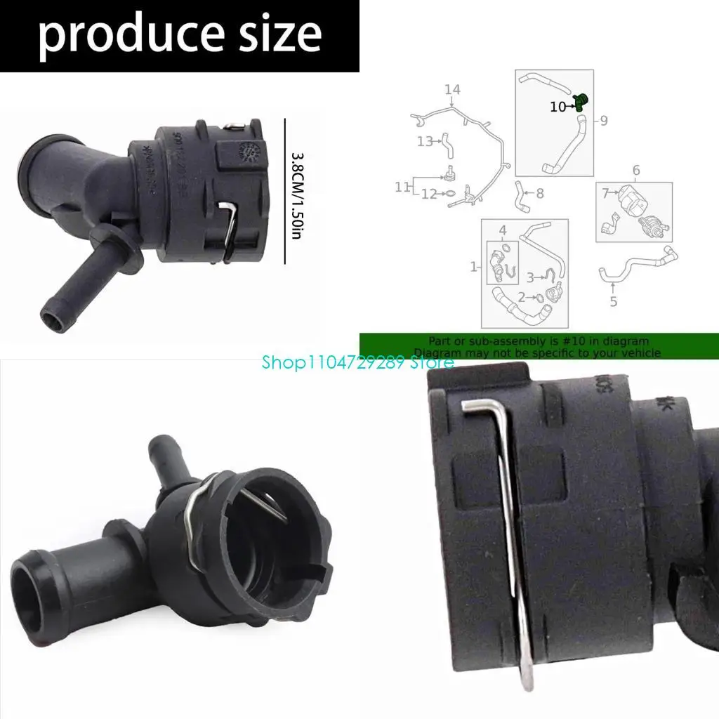 D8KE Automotive Coolant Connector Cooling Water Pipe Flange 5Q0122291BB Replacement Easy Installation Design