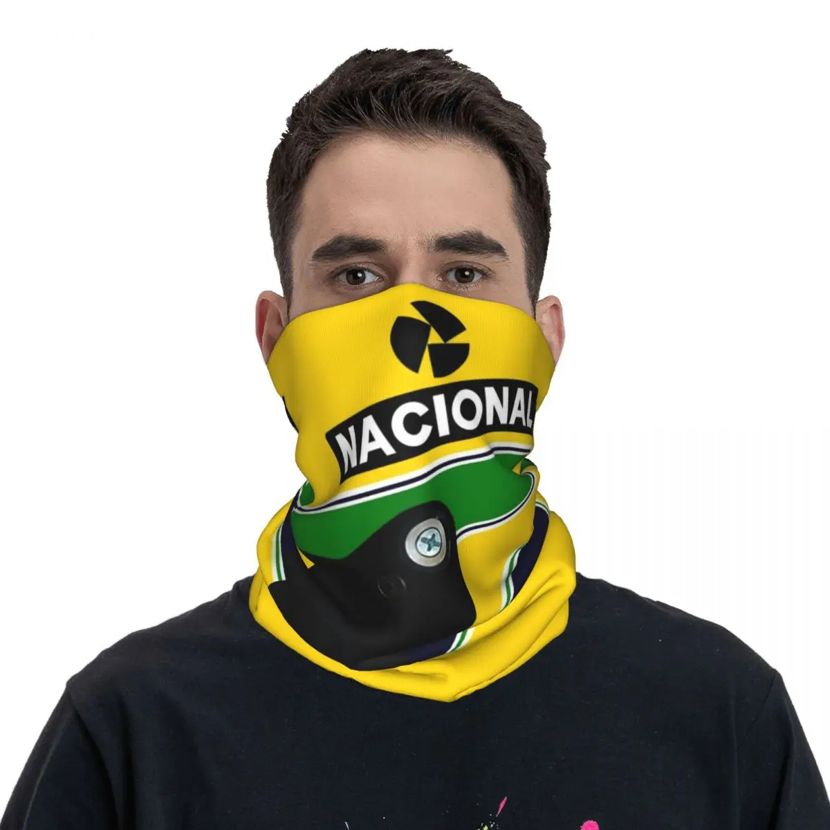 Senna Helmet Ayrton Senna Mask Scarf Accessories Racing Cars Neck Gaiter Bandana Summer Hiking Headwear Unisex All Season