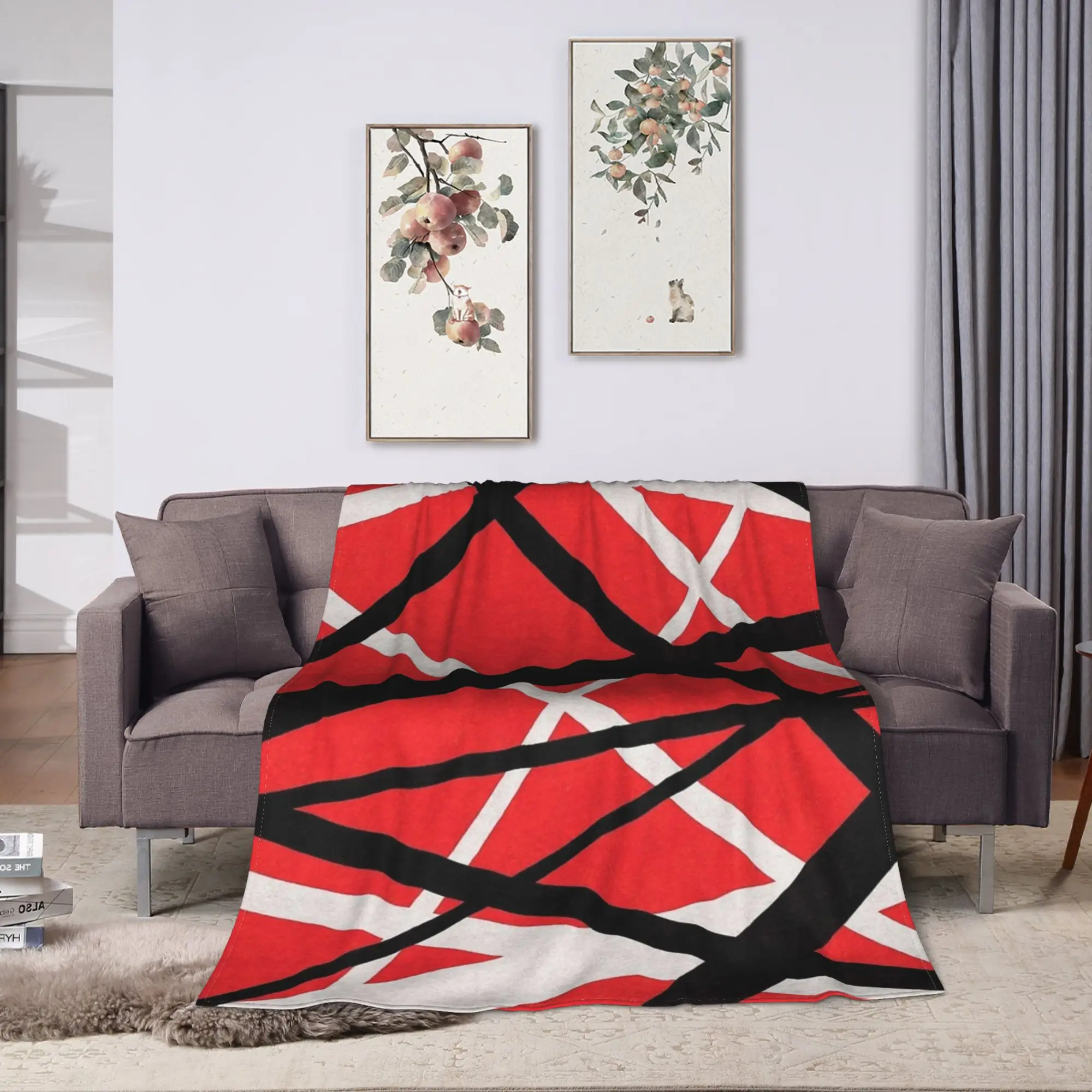 Van HaVan Tribute Line Rock On Blanket Super Soft  Bedding Throws Spring Adults Outdoor Travel Car Bedspread