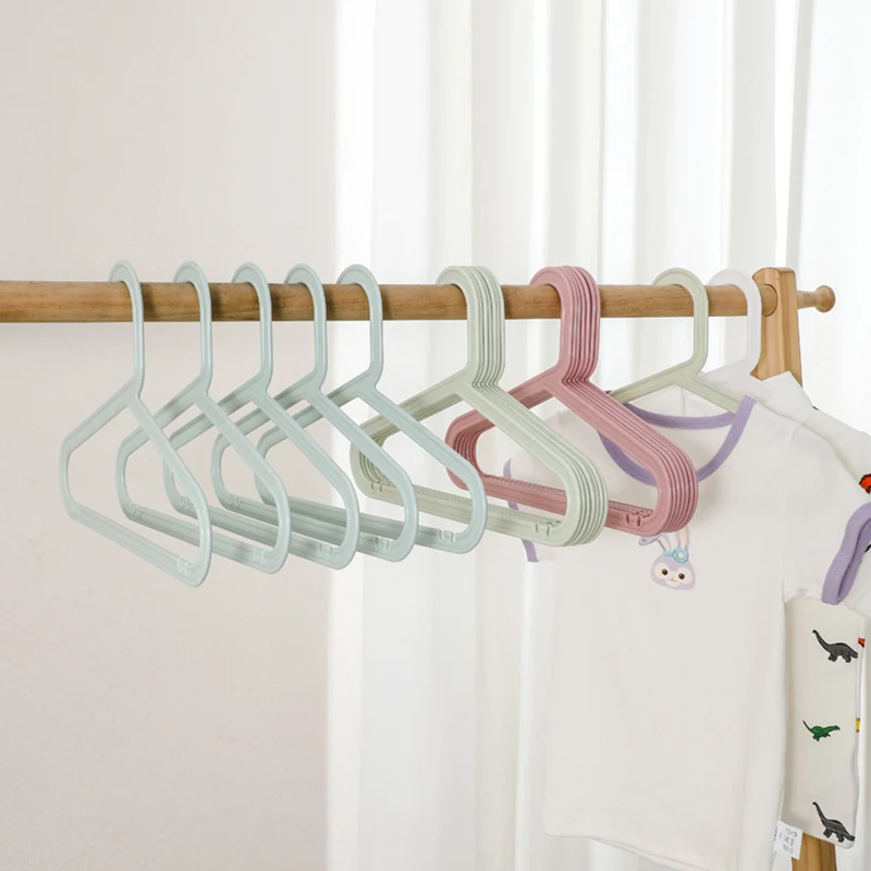 10pcs Portable Children Coats Storage Hanger Closet Organizer Baby Hangers Display Hangers Kids Clothes Plastic Hanger Racks