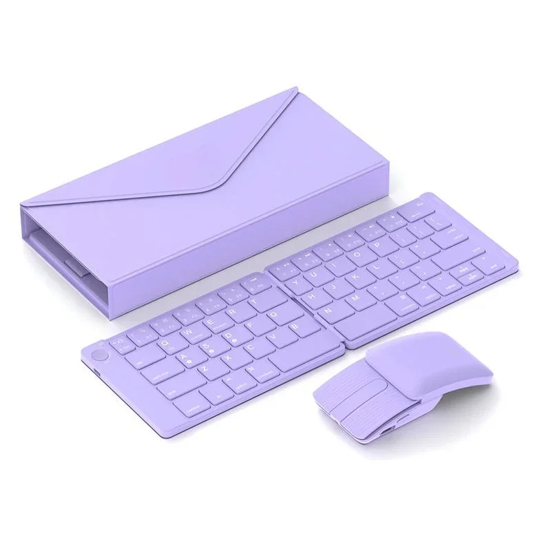 10 Folding keyboard Mouse set iPad tablet dedicated wireless bluetooth portable keyboard with laser pointer