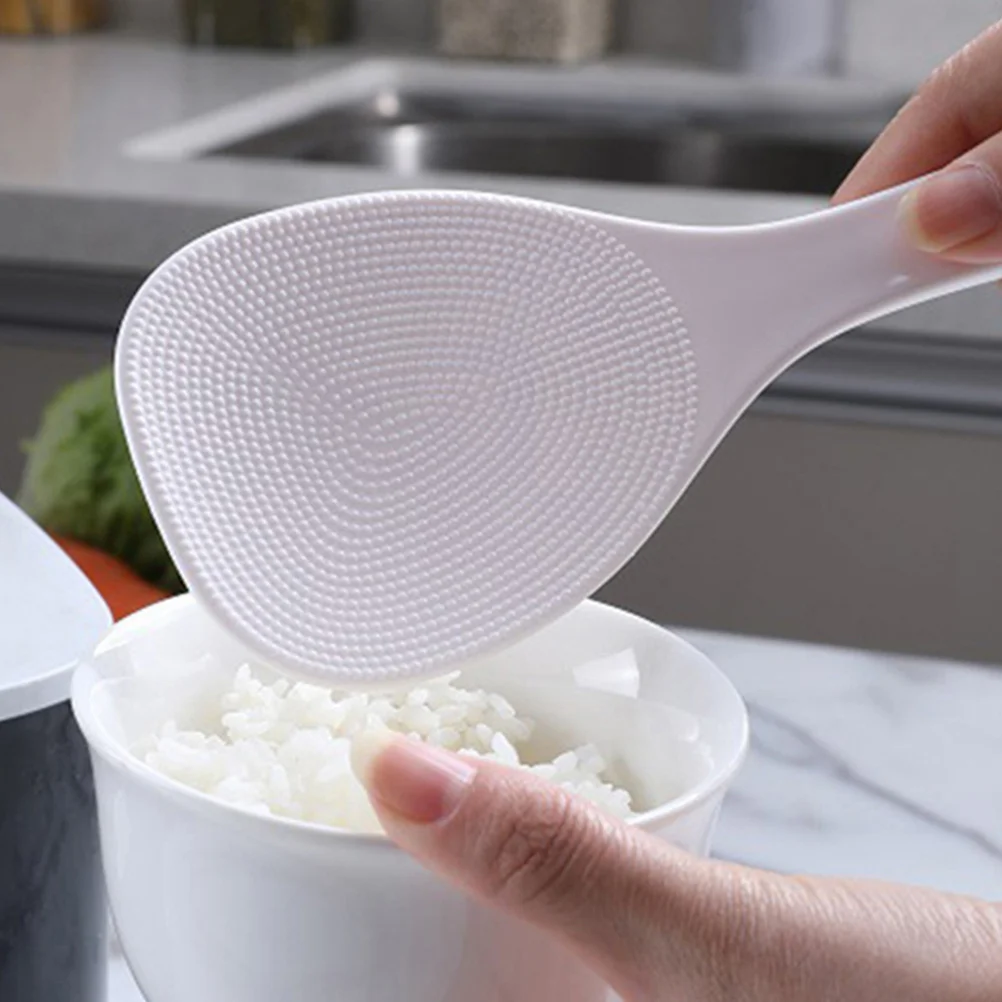 

4pcs Non-Stick Paddle Plastic Serving Kitchen Soup Ladle Spatula Cooking Utensils Handle Easy Clean Space Saving