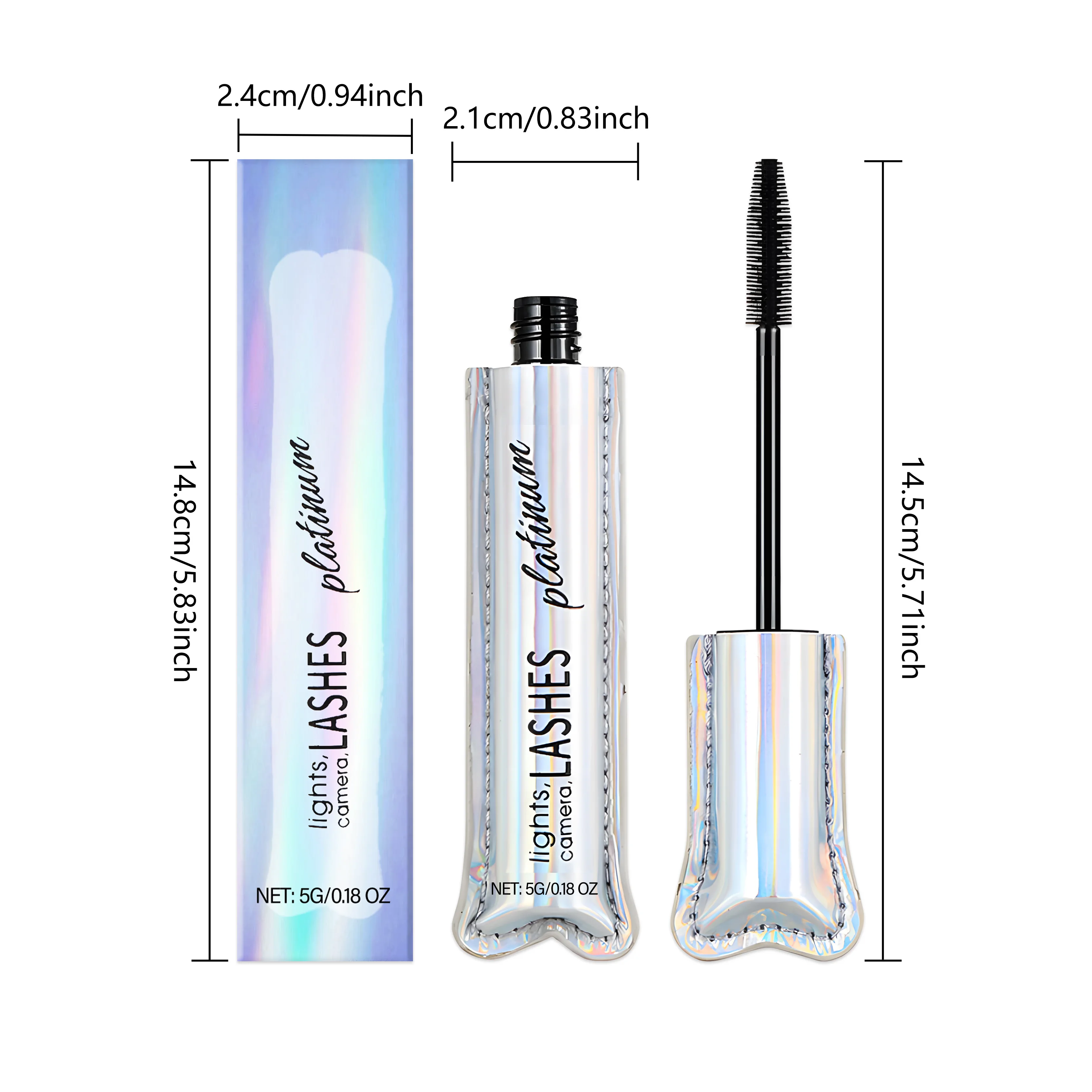 Waterproof Black Mascara 3D Volume Lengthening Curling Thick Eyelash Smudge-proof Daily Lash Enhancing Makeup Mascara