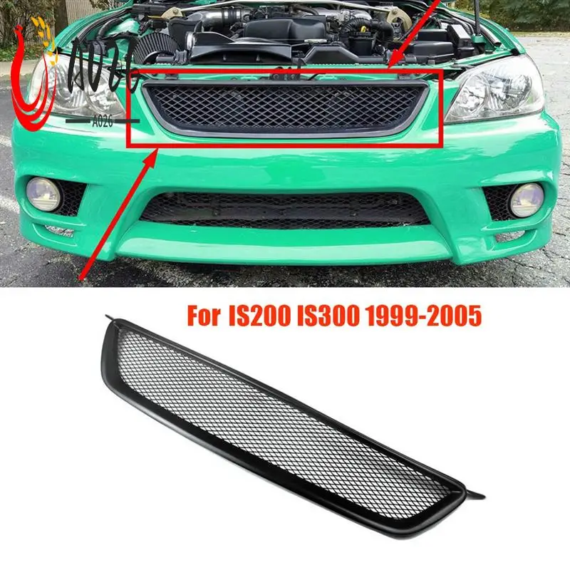 

A026-Car Front Hood Racing Grill For Lexus IS200 IS300 1999-2005 Bumper Air Intake Grille Protective Mesh Radiator Cover Accesso