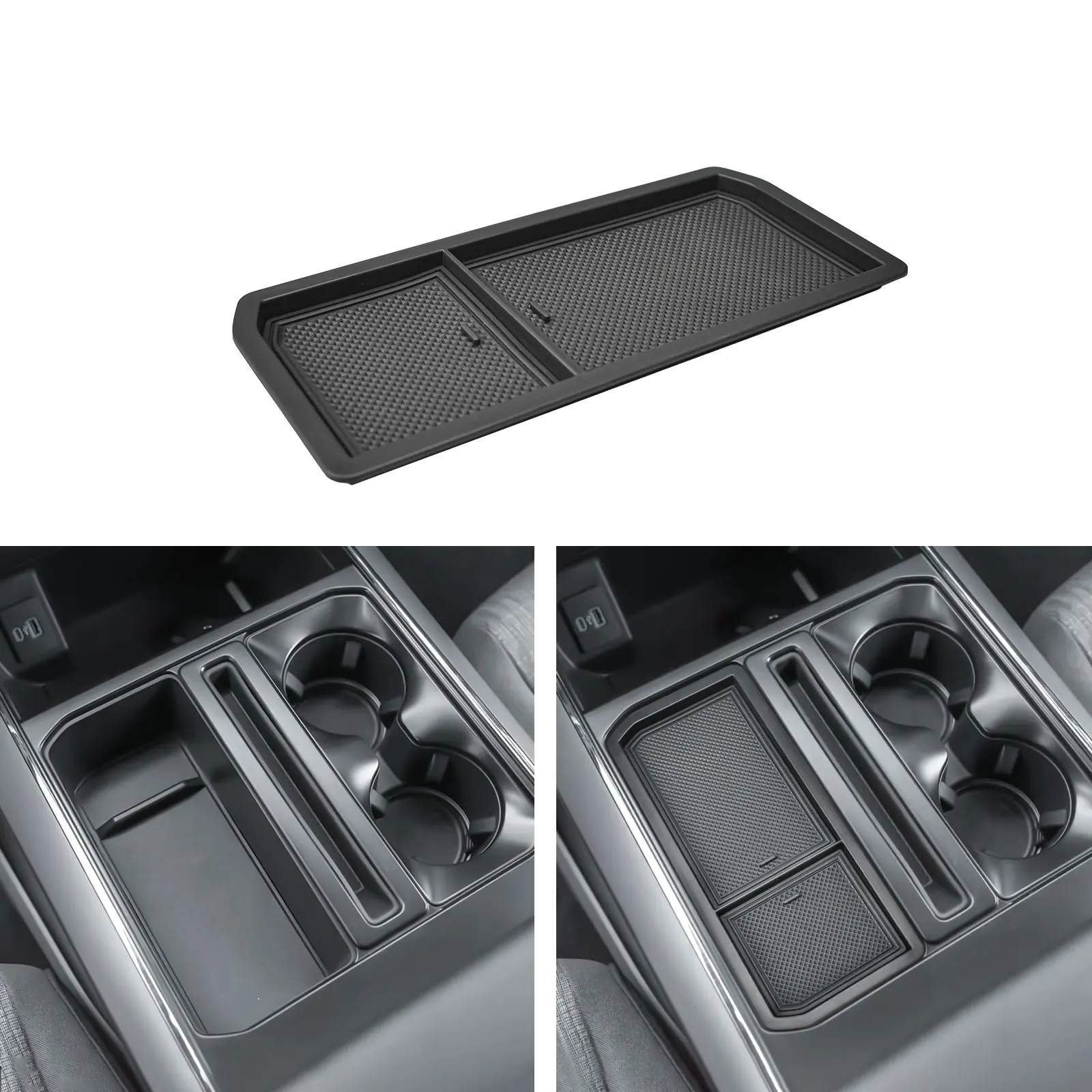 

Center Console Hidden Coverr for Ford F150 2021-2024 2025 Adapter Lid Pocket Cover Cubby Cover Hidden Panel Secret Storage Tray