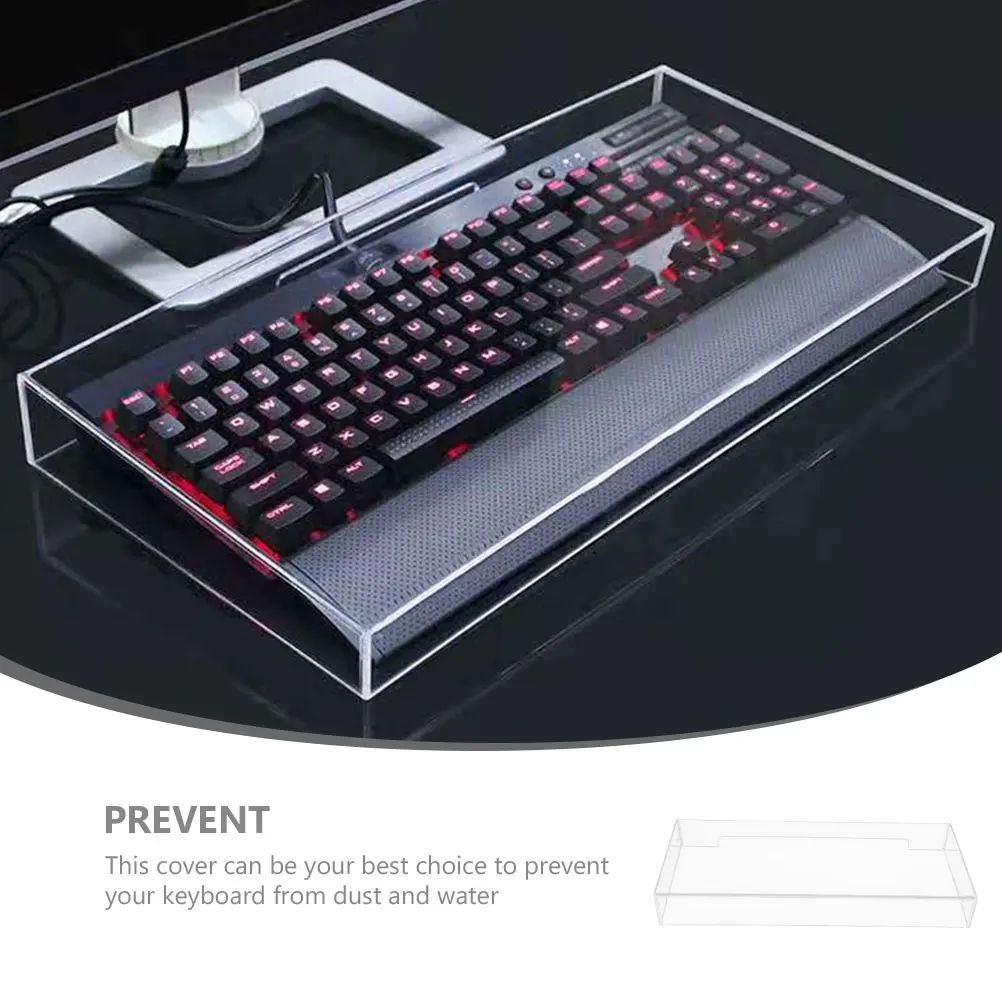 

Acrylic Keyboard Dust Cover 470x235x55mm Transparent Waterproof Anti Cat Protector for Mechanical Keyboards Easy Clean