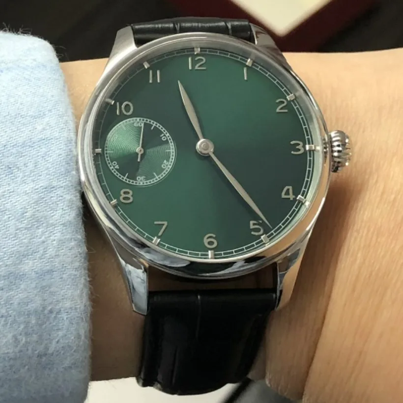 Nuovo 41mm GEERVO zaffiro cristallo o vetro minerale asiatico ETA6497 movimento contratto quadrante pilota orologio da uomo GR123-22