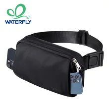 WATERFLY Crossbody Belt Fanny Pack Sports Walking Waist Bag Runner Belt Bum Bag Hip Fannie Pack Phanny Fannypack For Woman Man