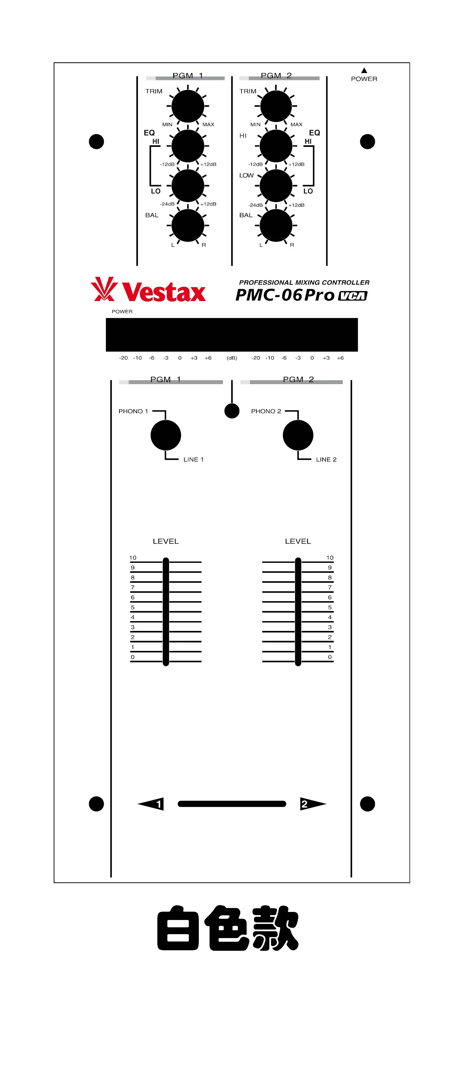 Vestax Pmc-06 Pro Vca Mixer Panel Film, Vestax Colorful Sticker Not An Iron Panel