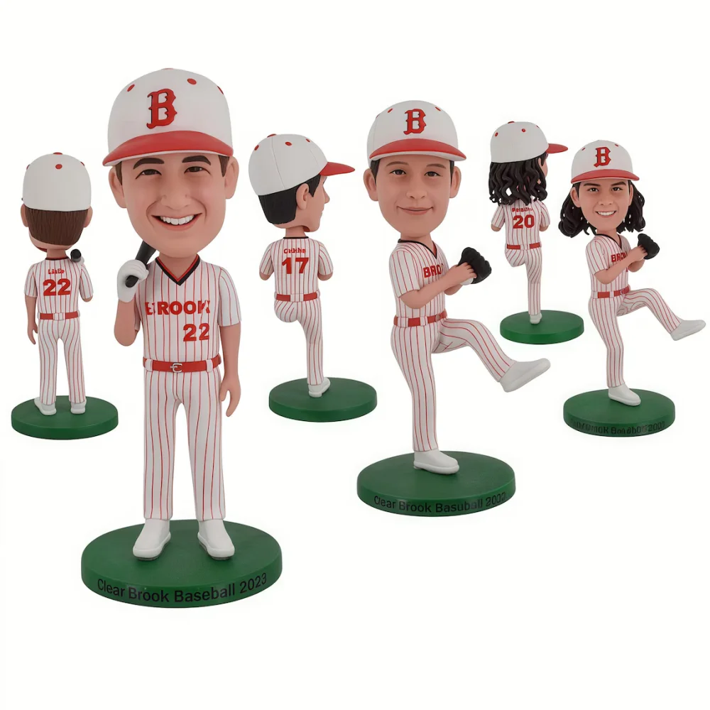 Custom Groomsmen & Groom Bobblehead - Personalized from Your Photo | Engraved Name Base | Wedding Party Gift