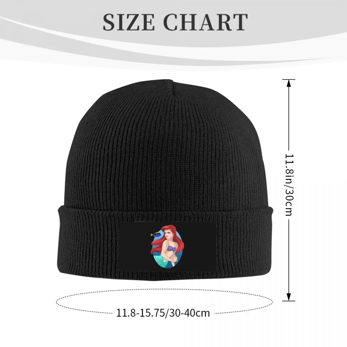 مخصص ليتل ميرميد Skullies Beanies قبعات الهيب هوب شتاء دافئ الرجال النساء قبعات منسوجة الكبار للجنسين الأسماك الكرتون بونيه القبعات