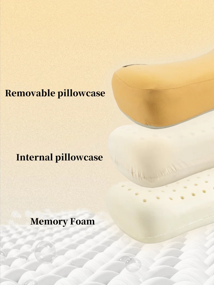 Memory Foam Pillow Outdoor Camping Travel Cervical Pillow Portable Lunch Break Pillow Slow Rebound Memory Pillow - view 5