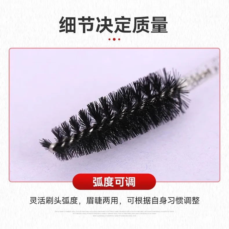 50/100Pcs Disposable Eyelash Extension Mascara Wand Glitter Micro Lash Brushes Spoolie With Container Case Bendable brush head