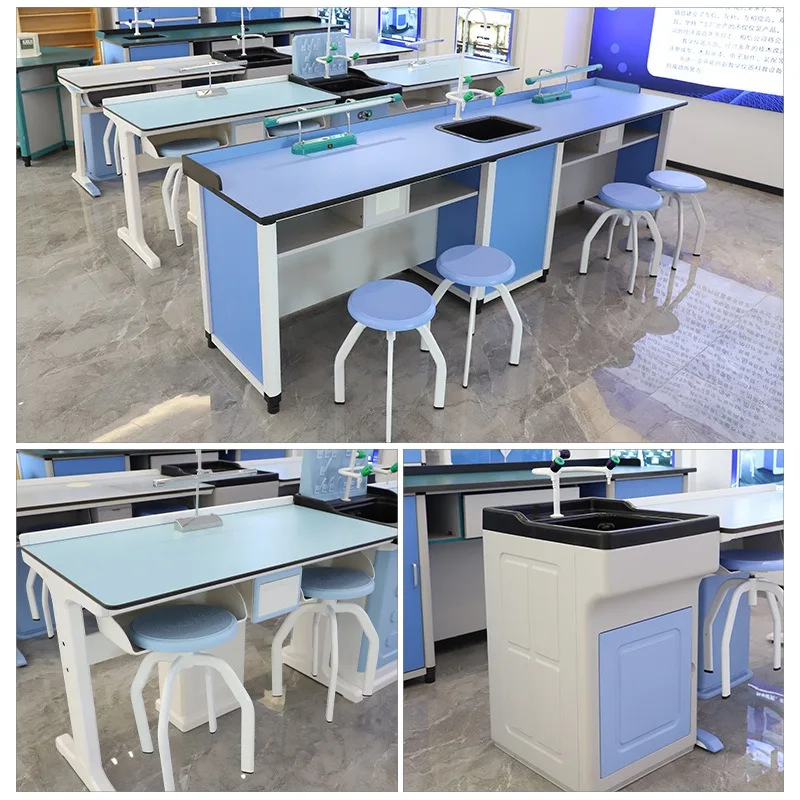School laboratory teaching workbench, chemistry experimental table, physical and chemical board laboratory operation bench