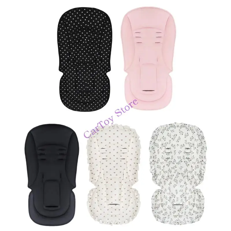 

Универсальная подушка для детских колясок, мягкая подушка из хлопка и полиэстера с 3 регулируемыми отверстиями, можно стирать в