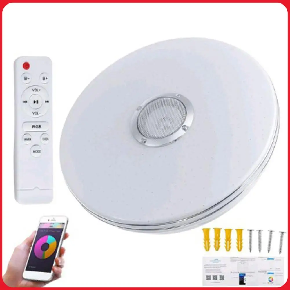 

RGB LED Ceiling Light Dimmable Bluetooth-compatible Modern Ceiling Lamp 2800K-6500K Intelligent LED Lamp for Bedroom Living Room