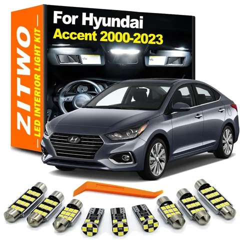 ZITWO Canbus No Error LED Luce Interna Kit Lampada Targa Per Hyundai Accent 2000 2016 2017 2018 2019 2020 2021 2022 2023