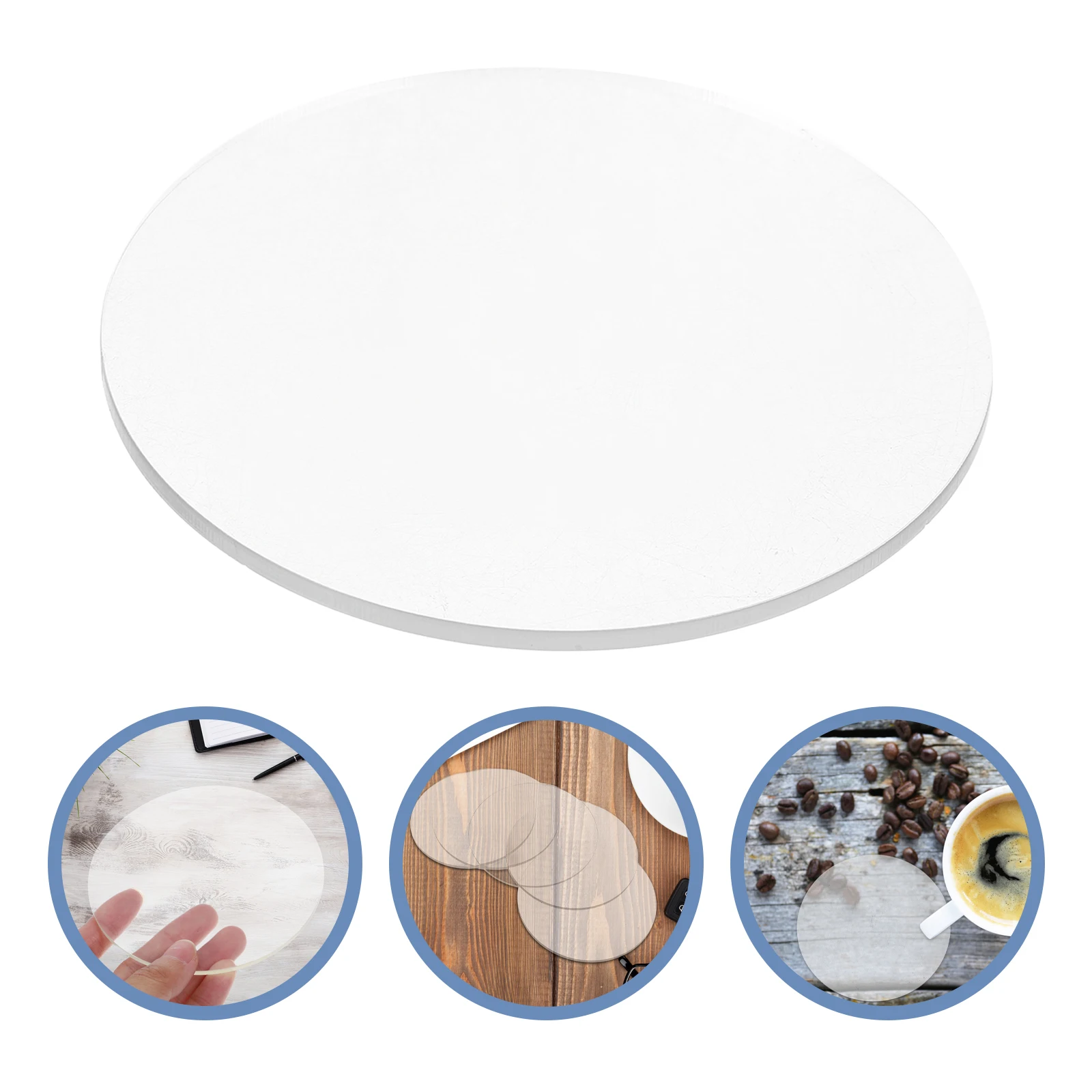 

5pcs Clear Round Acrylic Sheets Discs Blanks For Diy Crafts Photo Frame Replacement Tabletop Protector Cake Stand Display Sign