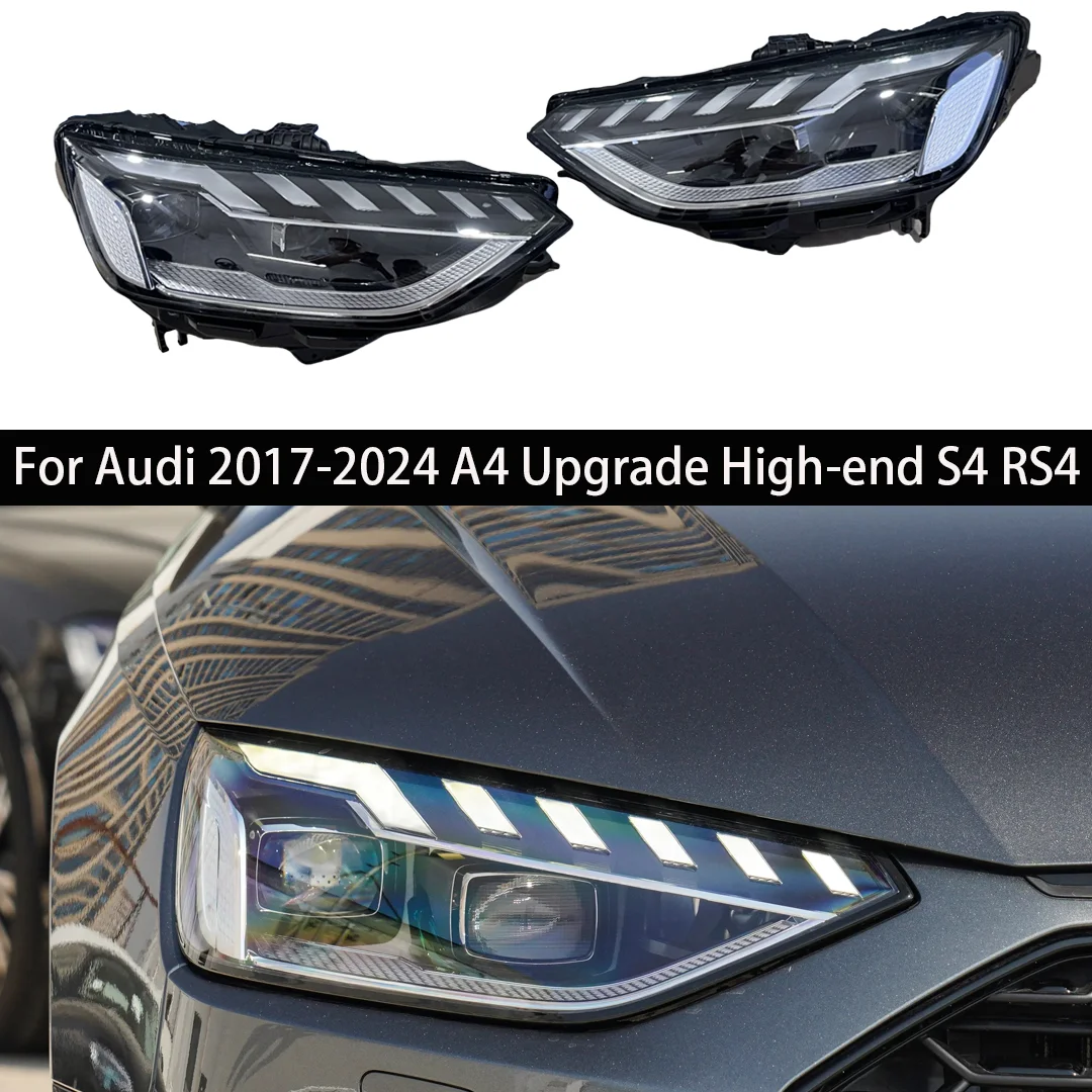 

For Audi 2017-2024 A4 Upgraded High-end S4 RS4 Flowing LED Dynamic Matrix Headlight Assembly