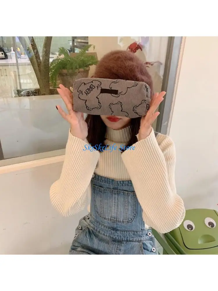 E65E – à stylos côtelé élégant, plusieurs compartiments fonctionnels, Dense fin, parfait pour le transport des besoins