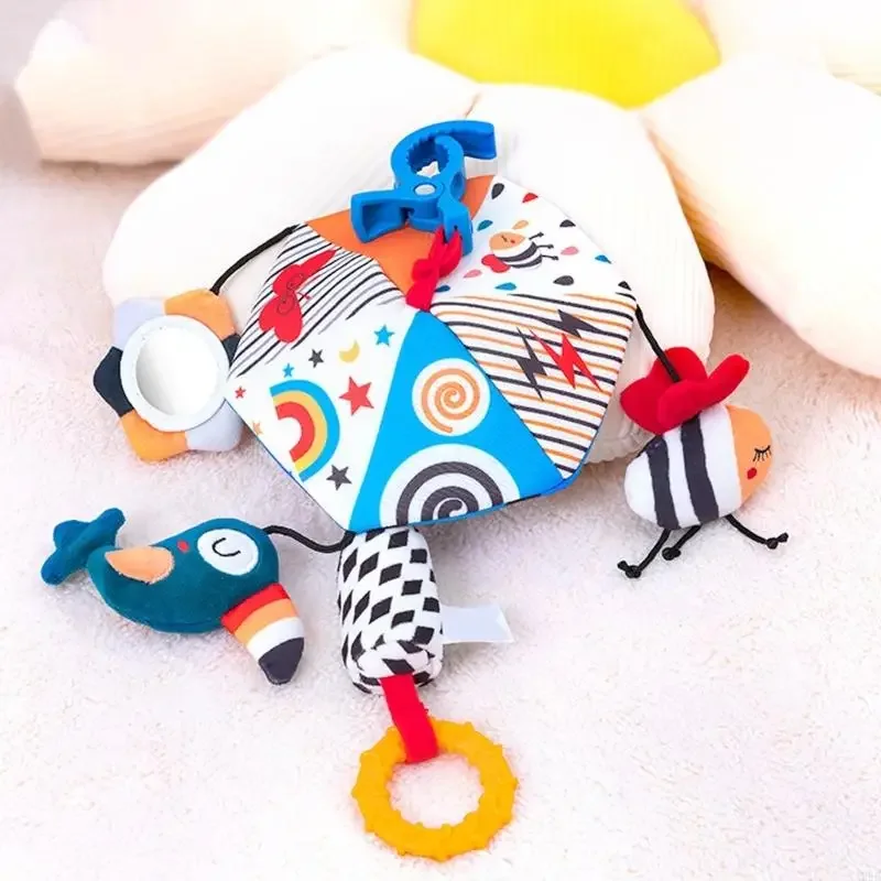 Accessorio musicale per passeggino in peluche con materiali testati per sicurezza e gioco sensoriale per bambini 15UB