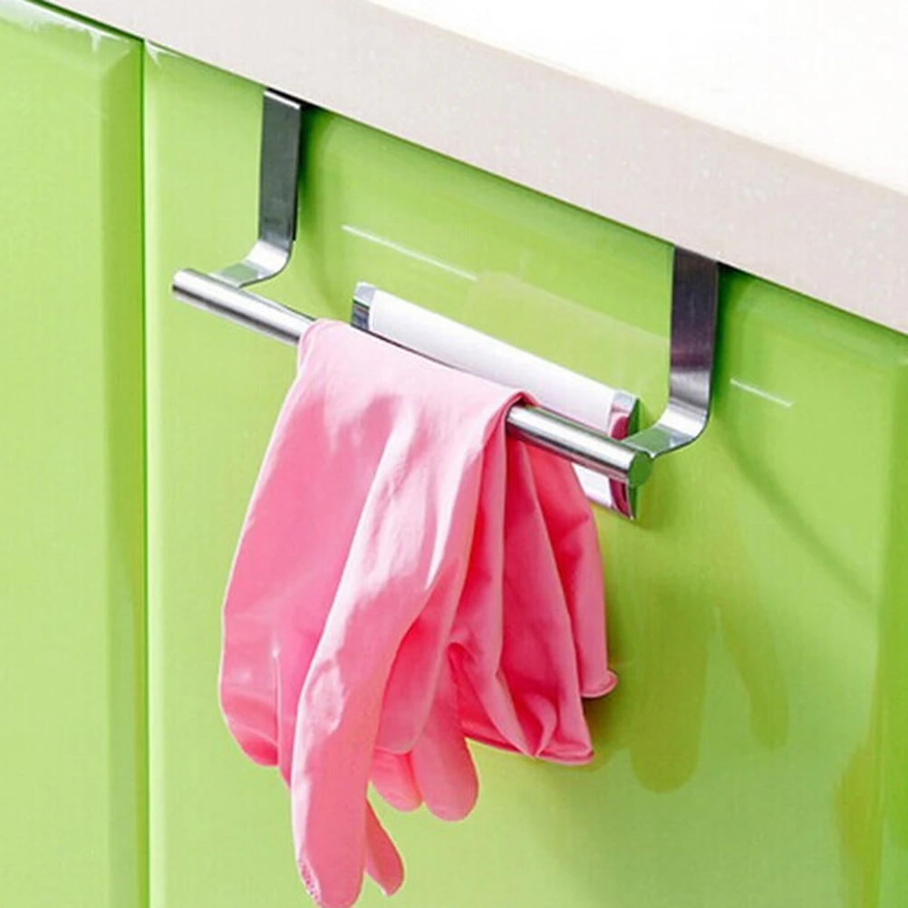 منشفة من الفولاذ المقاوم للصدأ رف معلق شريط واحد 36 سنتيمتر فوق الباب المنظم المنزل المطبخ الحمام تخزين منشفة رف معلق