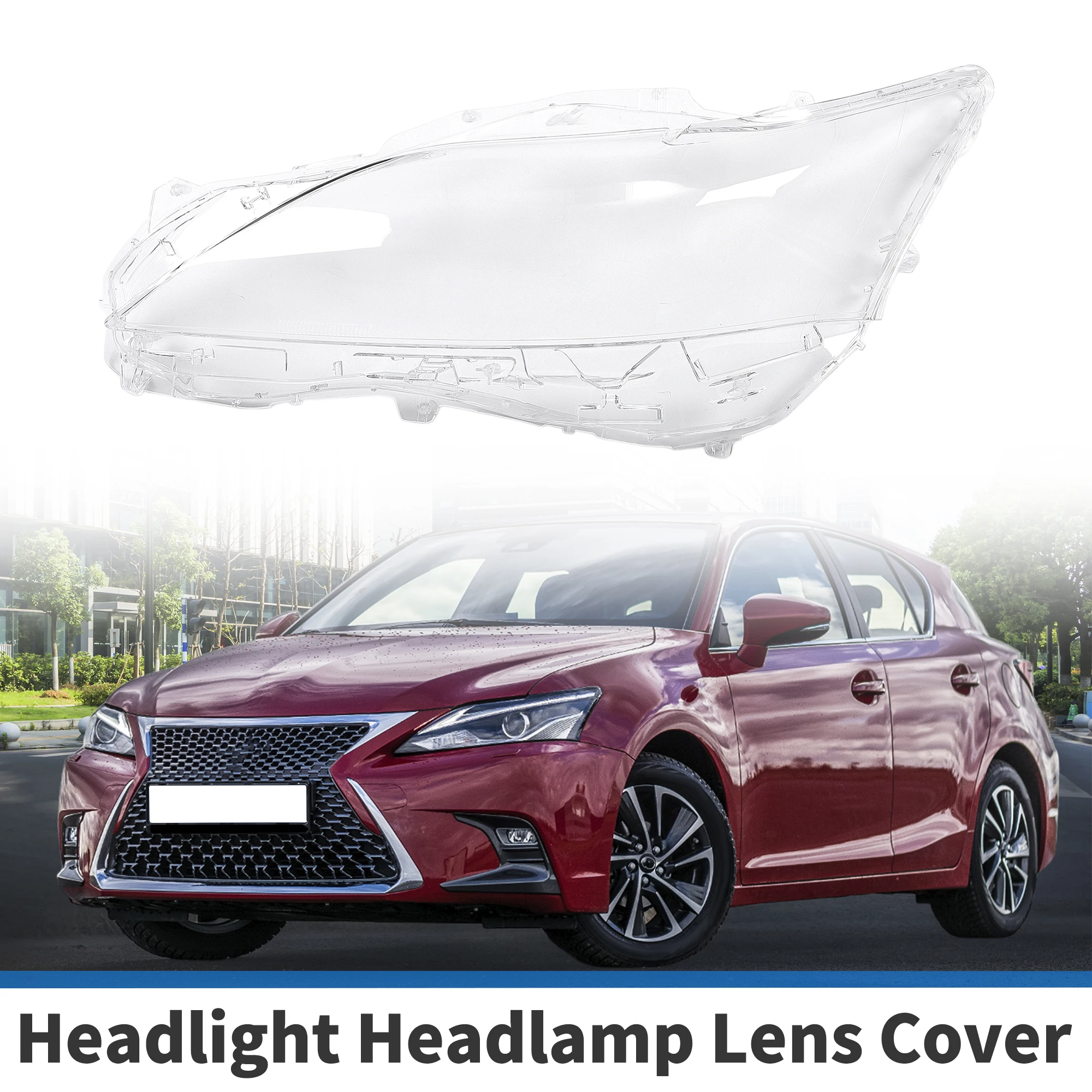 

UXCELL Auto Headlight Lens Cover Headlight Headlamp Lense Clear Lens Cover for Lexus CT200/CT200h 2012-2017 Clear PC 1 Pcs