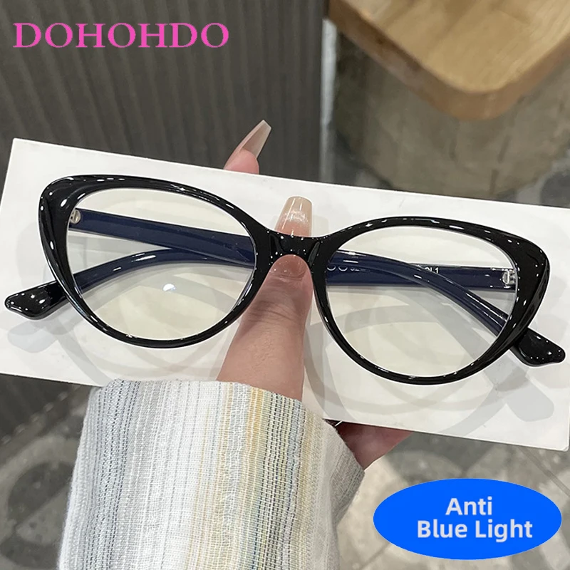 

Vintage TR90 Cat Eye Anti-Blue Light Glasses Women Luxury Brand Designer Computer Reading Eye Protection Optical Men Eyeglasses