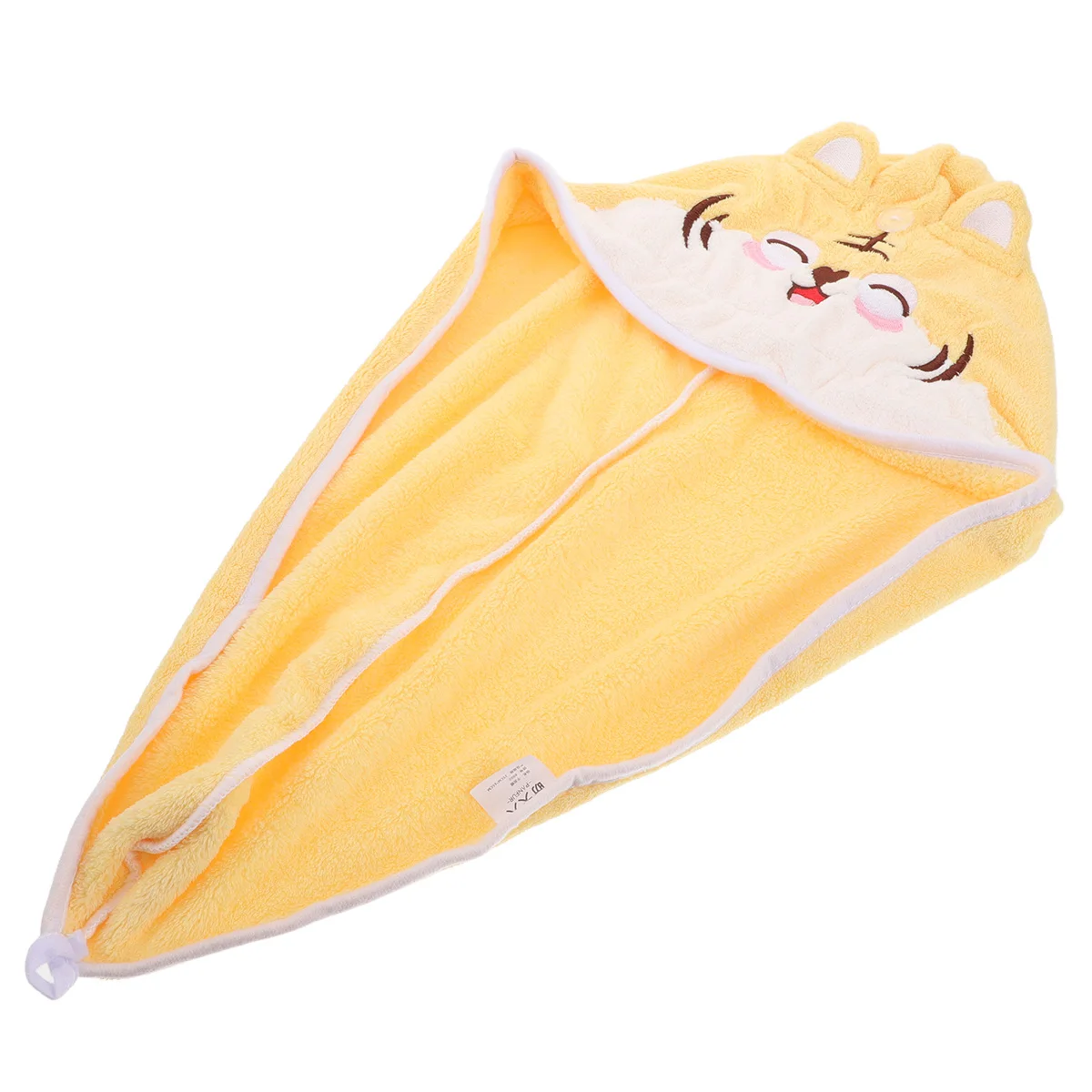 

Cute Tiger Cap Women Coral Fleece Quick Dry Super Absorbent Lightweight Bath Turban For Wet Hair Rapid Drying Travel Gym Use