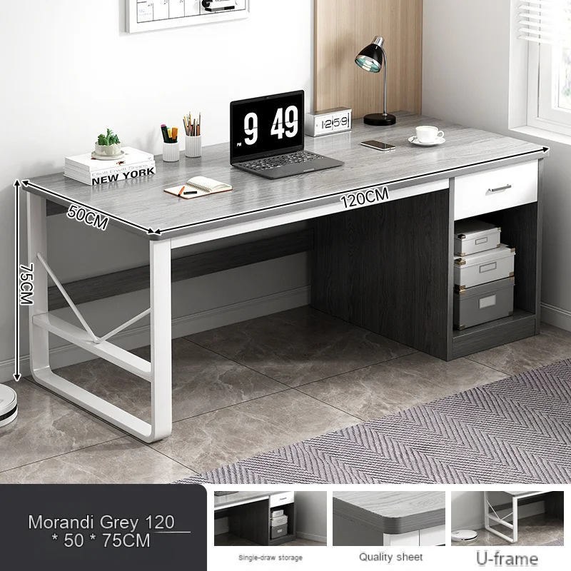 #Desktop simple modern desktop desk with drawers, desk, family bedroom computer table and chairs