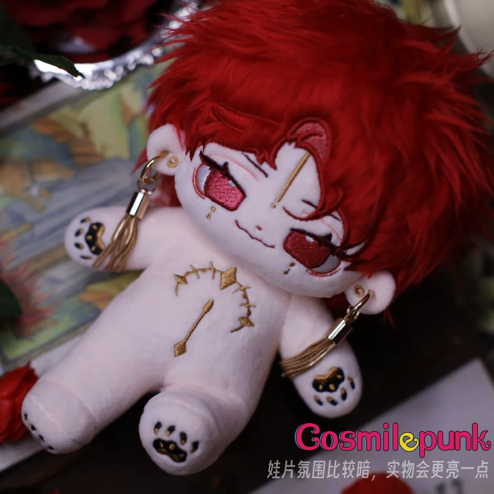 Anime Demon Monster Red Hair Plush 20cm Doll Toy Body Cute Props Kpop Gift MK