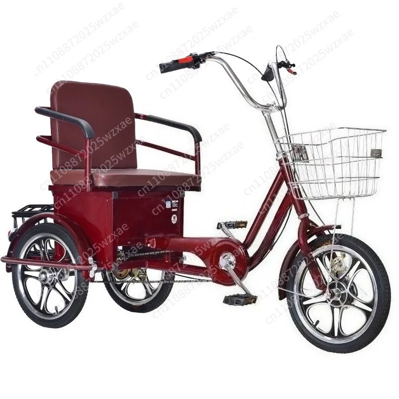 Middle-aged and elderly pedal tricycles, adult vehicles, front and rear moving seats, recreational rehabilitation vehicles