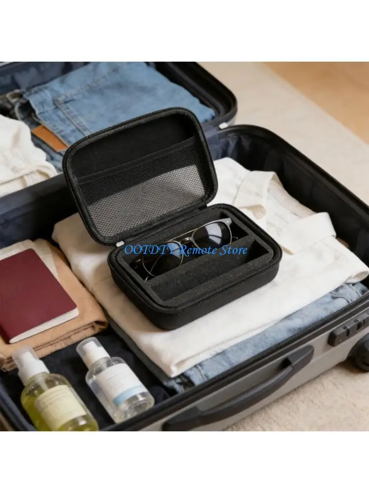 

Брызгозащищенная сумка для хранения солнцезащитных очков с ручкой, органайзер для очков на молнии, чехол для очков, дорожный к