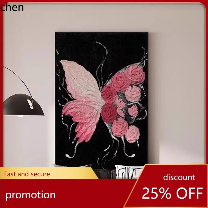 

Ht black and white butterfly living room decorative painting sofa wall bedroom bedside minimalist desktop ornament wall art