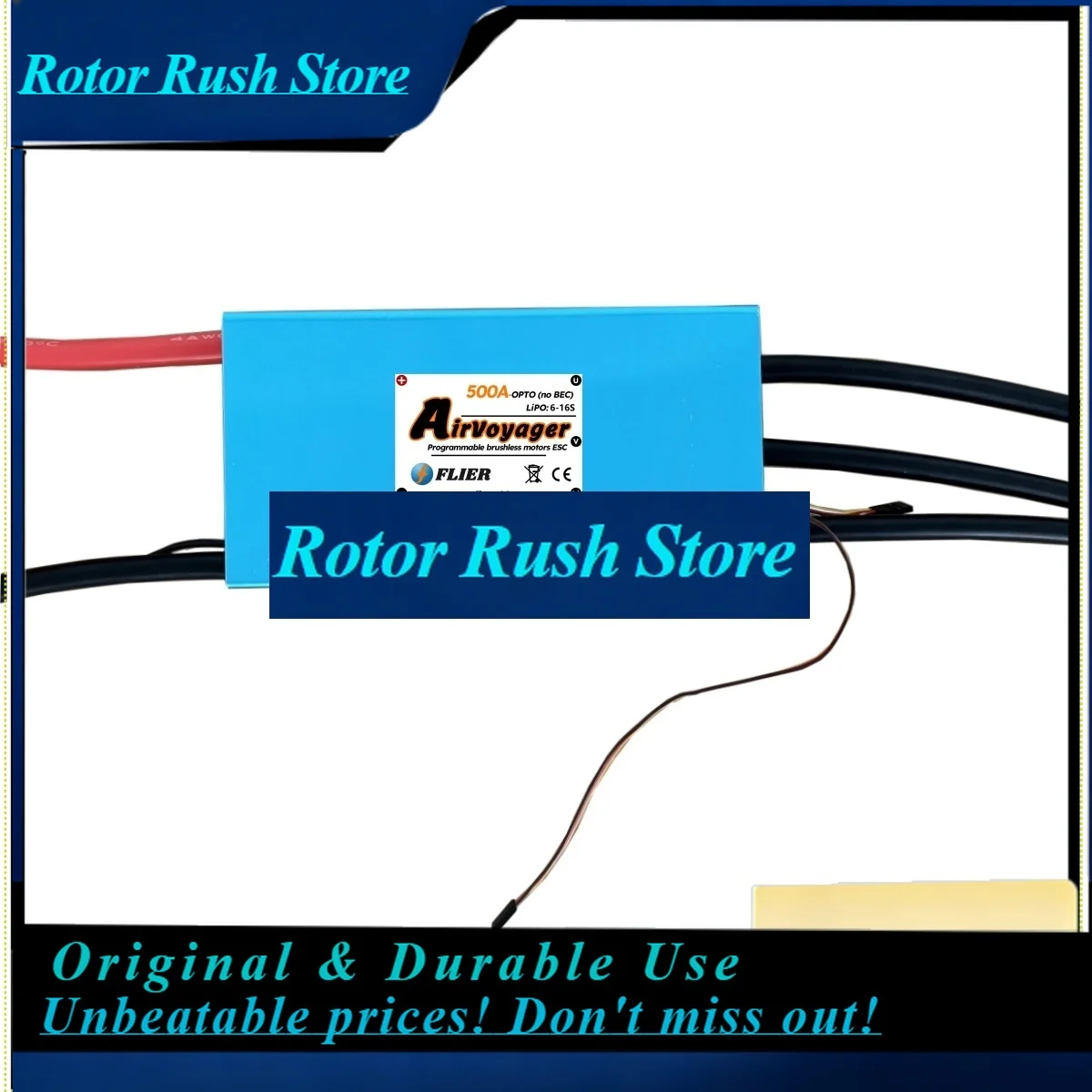 RoRuSFlier ESC 16S 500Amp Brushless Electronic Speed Controller For RC Model Airplane Aircraft PWM Signal Controlling Toys