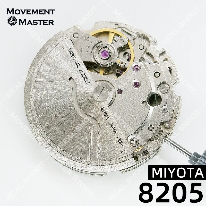 ใหม่ Miyota 8205 8200นาฬิกากลไกจักรกลอัตโนมัติแบบดั้งเดิมญี่ปุ่น3มือพร้อมวันที่โดยรวม3:00