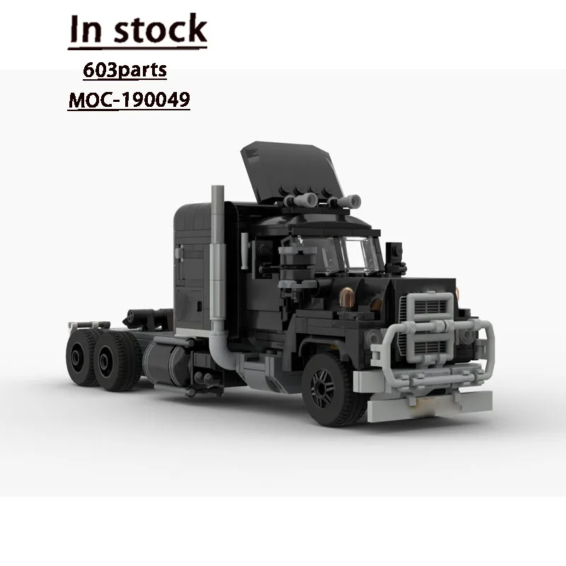 

MOC-190049 Классический новый грузовой транспортный грузовик с плоским носом, строительный блок, модель 603, детали, детская игрушка на день рождения и Рождество для мальчиков