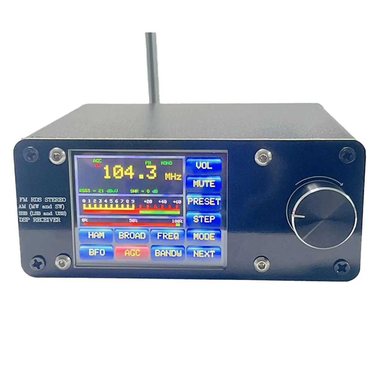 

Полнодиапазонный радиоприемник HFES SI4732 с поддержкой FM, LW, MW, SW, SSB, функцией поиска вещания, 2,4-дюймовым сенсорным экраном