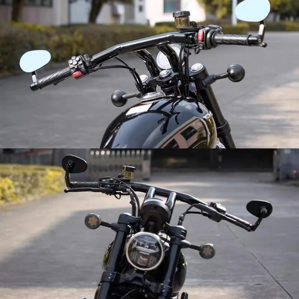 Guidão espessado, guidão elevado e guidão plano inclinável de alta resistência para modificações CFMOTO 450CLC.