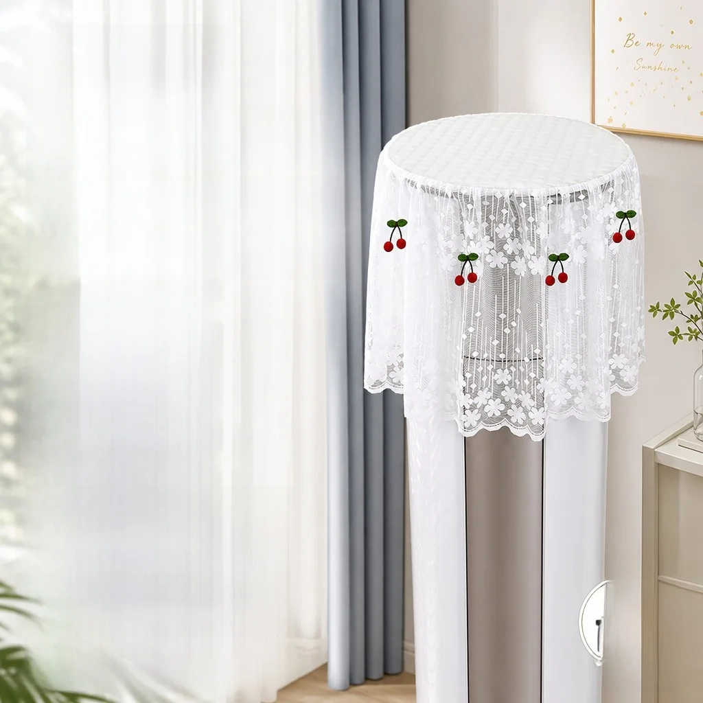 

Modern Minimalist Lace Air Conditioner Dust Cover Universal Cylindrical Shape Stand up Style Home Protection Towel Cover