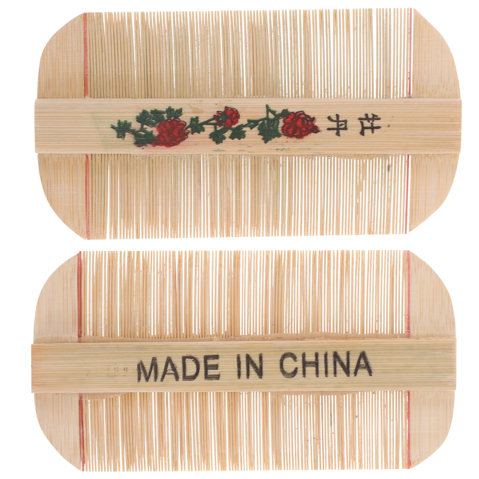 

2Pcs Bamboo Fine Tooth Comb Ultradense Teeth Childfriendly Hair Grooming Dandruff Removal Scalp Care Travel Portable