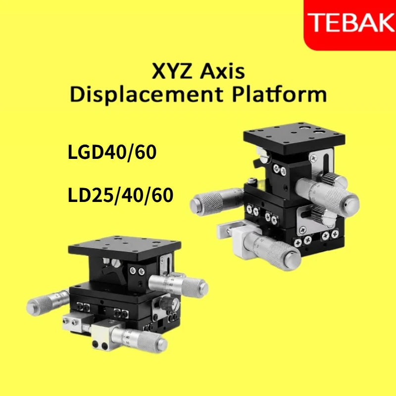 XYZ axis Displacement Platform LGD40/60 LD25/40/60 3 axis manual fine-tuning lifting worktable
