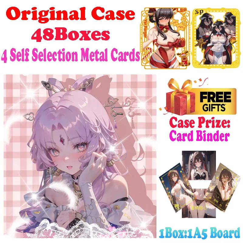 Wholesale 2024 Newest Peach Sweetheart A5 Size Collection Card Goddess Story Waifu Box ACG CCG Doujin Toys Hobby Gift